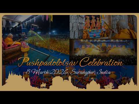 Pushpadolotsav: Guruhari Darshan, March 8, 2026 — Sarangpur, India. Beautiful flower decoration and darshan of Mahant Swami Maharaj. Jai Swaminarayan!

via BAPS Swaminarayan Sanstha